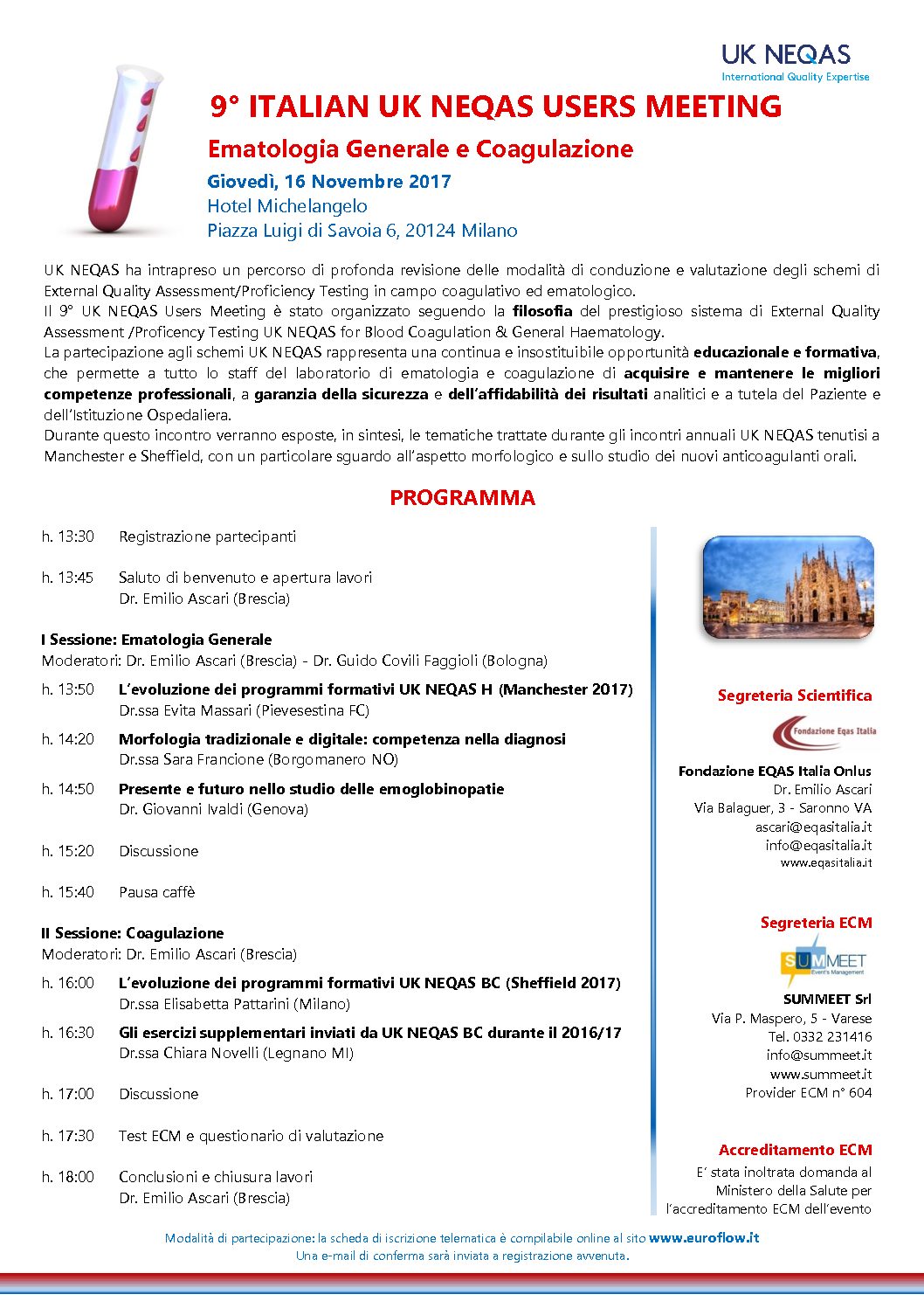 UK NEQAS BC & H – 8° UK NEQAS USERS MEETING