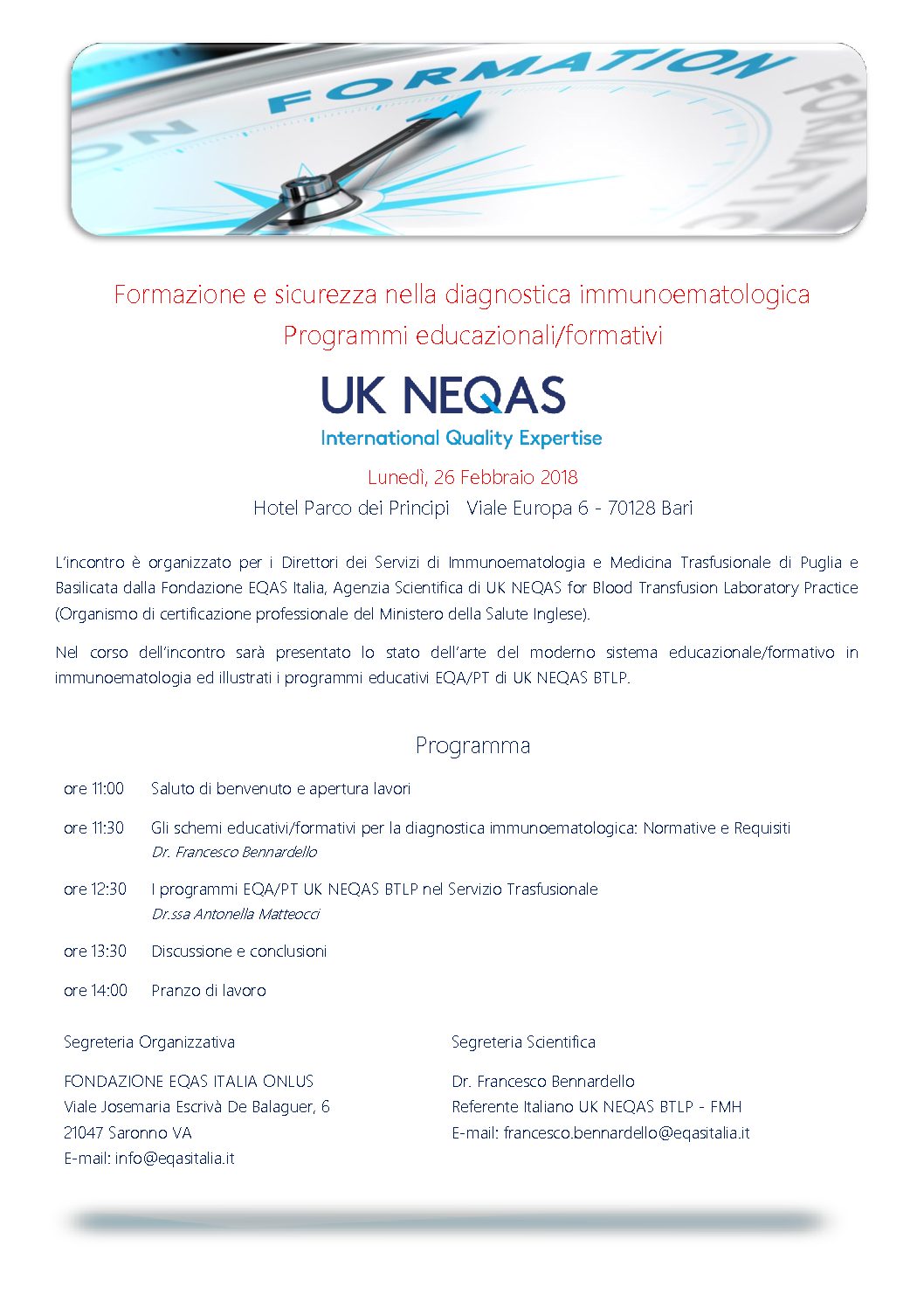 UK NEQAS BC & H – 8° UK NEQAS USERS MEETING